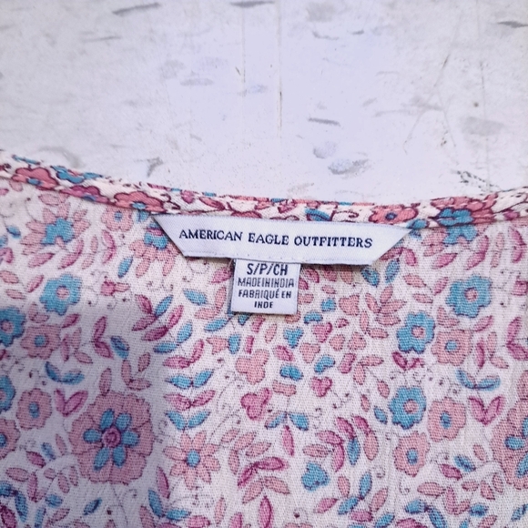 American Eagle | Colorful floral boho romper with tassels *missing clasp* - Picture 7 of 9